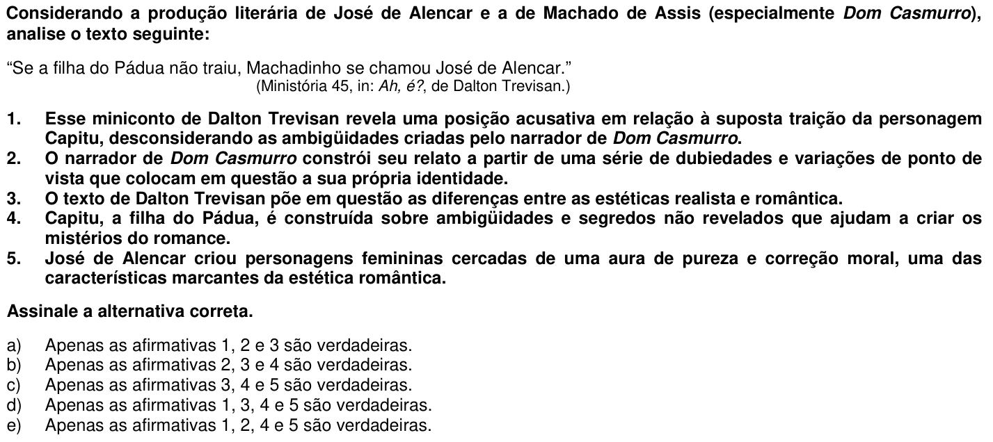 Questão 58 no caderno 1ª fase da UFPR 2007