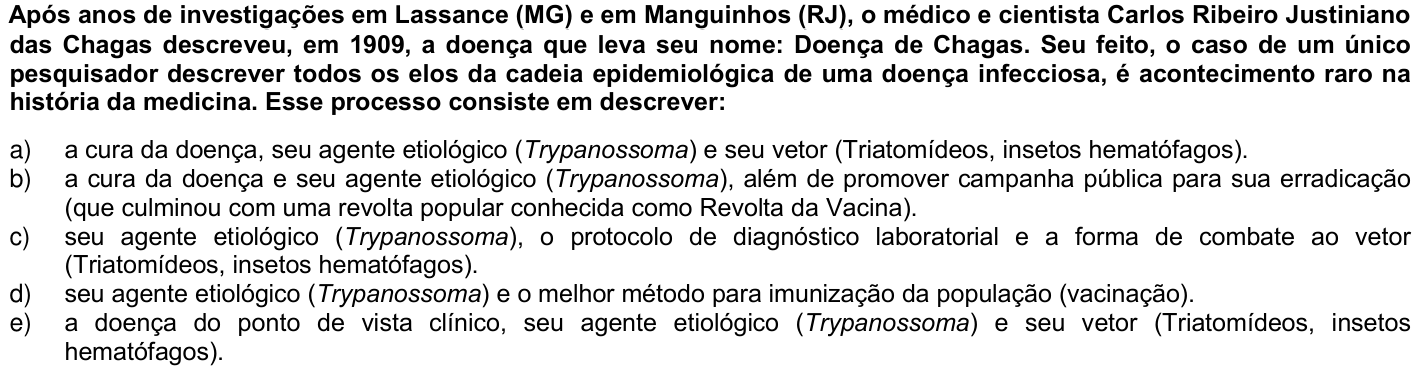 Questão 14 no caderno 1ª fase da UFPR 2008