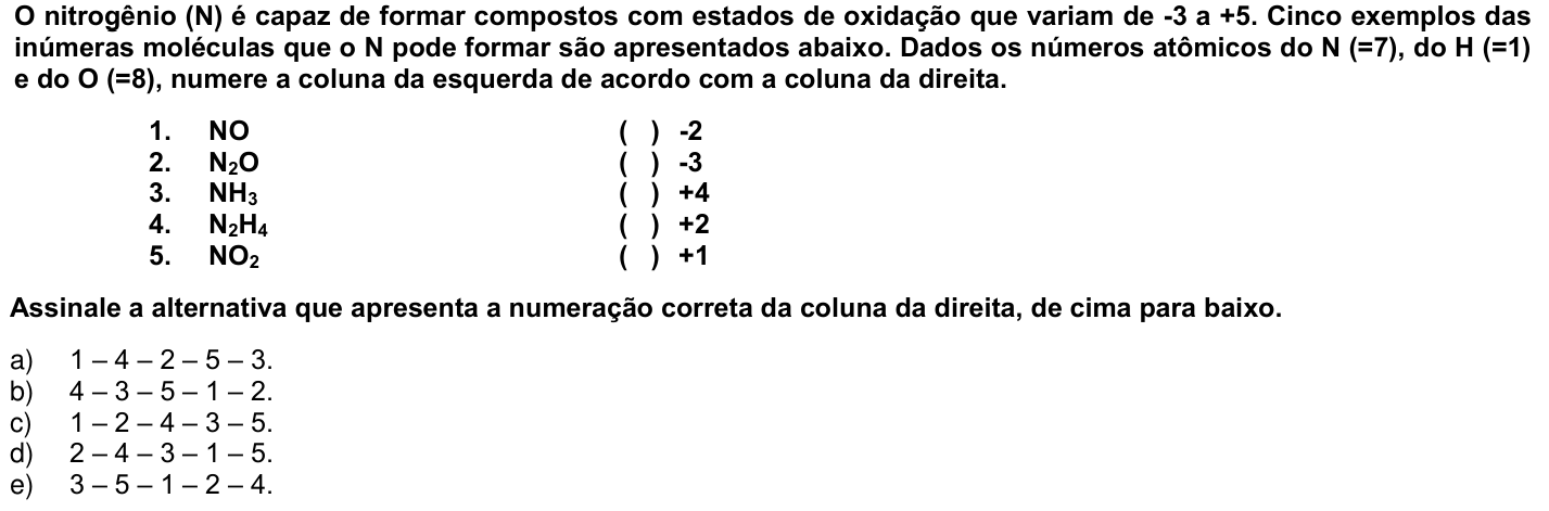 Questão 24 no caderno 1ª fase da UFPR 2008