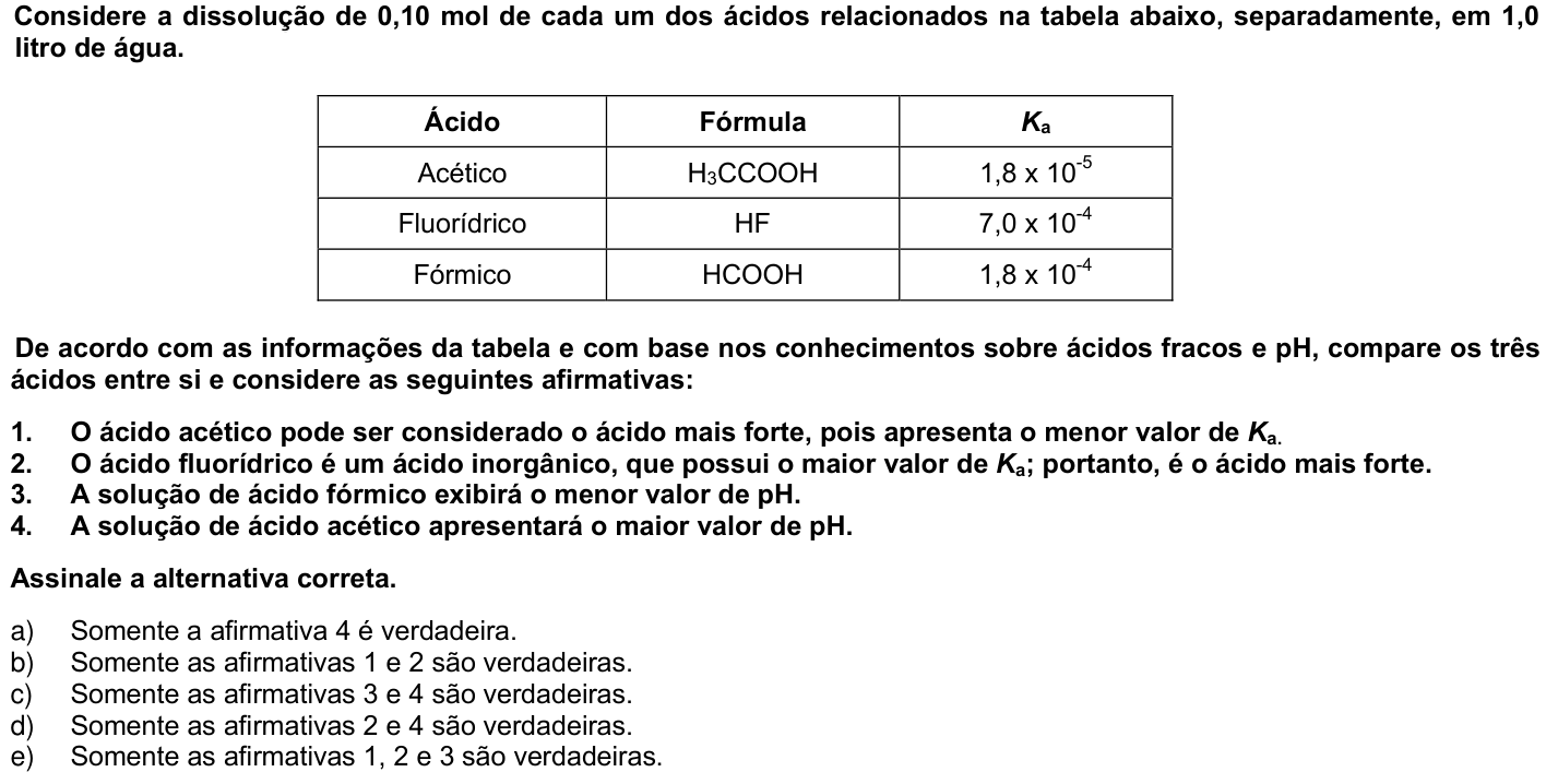 Questão 26 no caderno 1ª fase da UFPR 2008