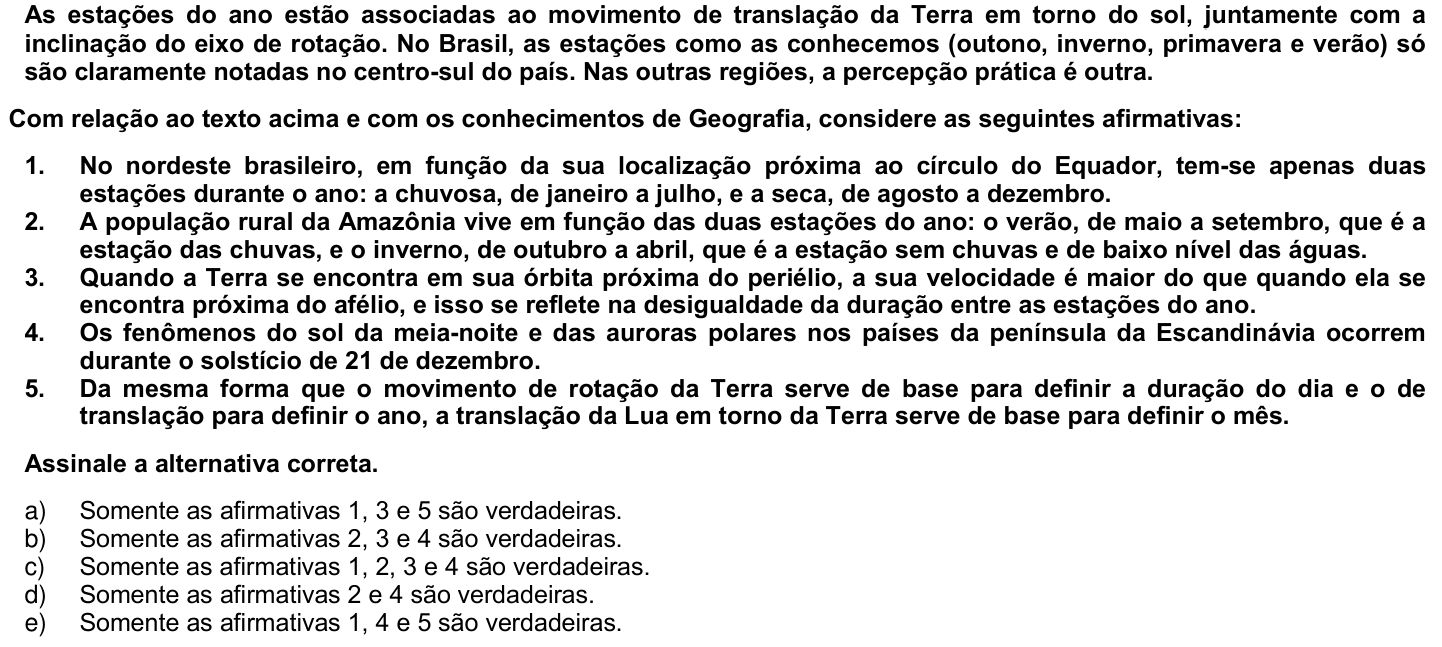 Questão 33 no caderno 1ª fase da UFPR 2008