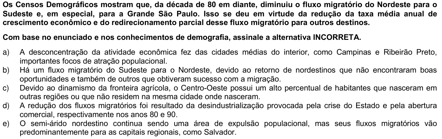 Questão 35 no caderno 1ª fase da UFPR 2008