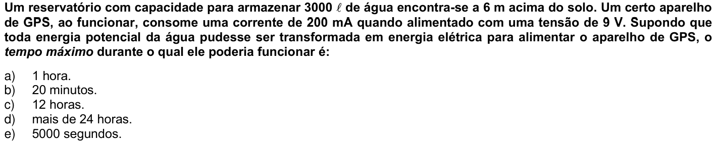 Questão 39 no caderno 1ª fase da UFPR 2008