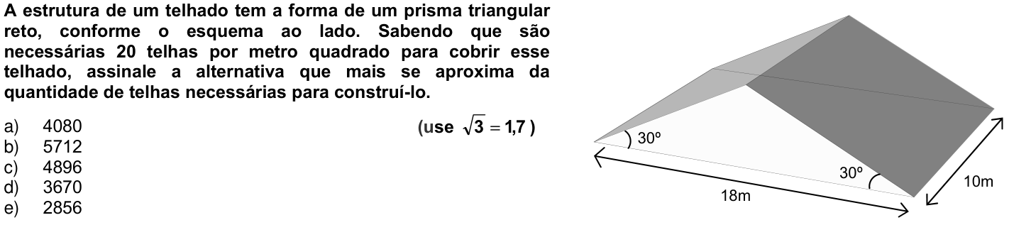Questão 2 no caderno 1ª fase da UFPR 2009