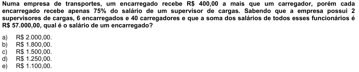 Questão 3 no caderno 1ª fase da UFPR 2009