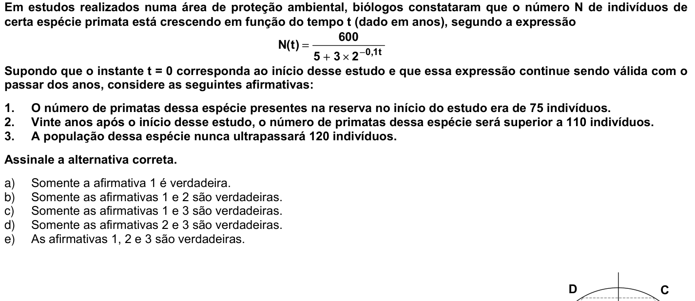 Questão 4 no caderno 1ª fase da UFPR 2009
