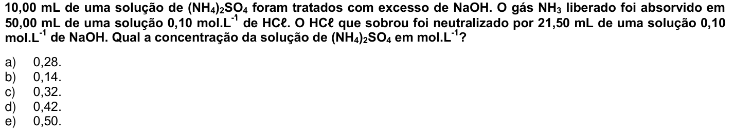 Questão 22 no caderno 1ª fase da UFPR 2009