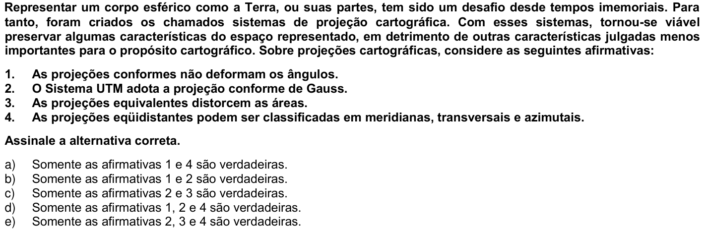 Questão 34 no caderno 1ª fase da UFPR 2009