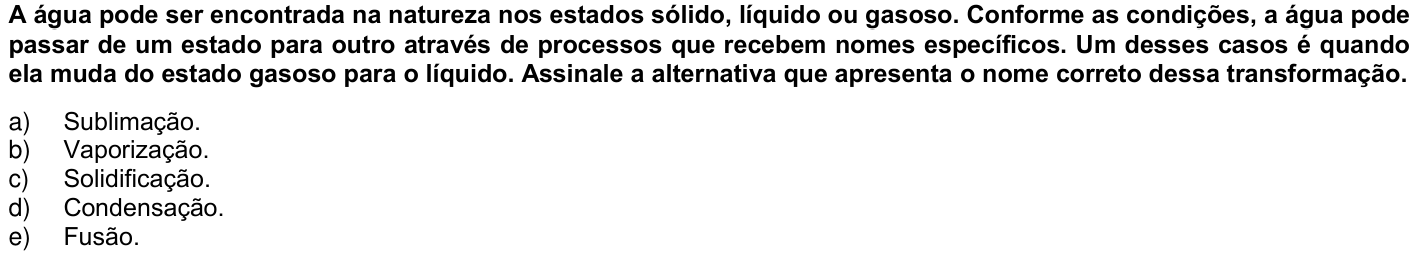 Questão 41 no caderno 1ª fase da UFPR 2009