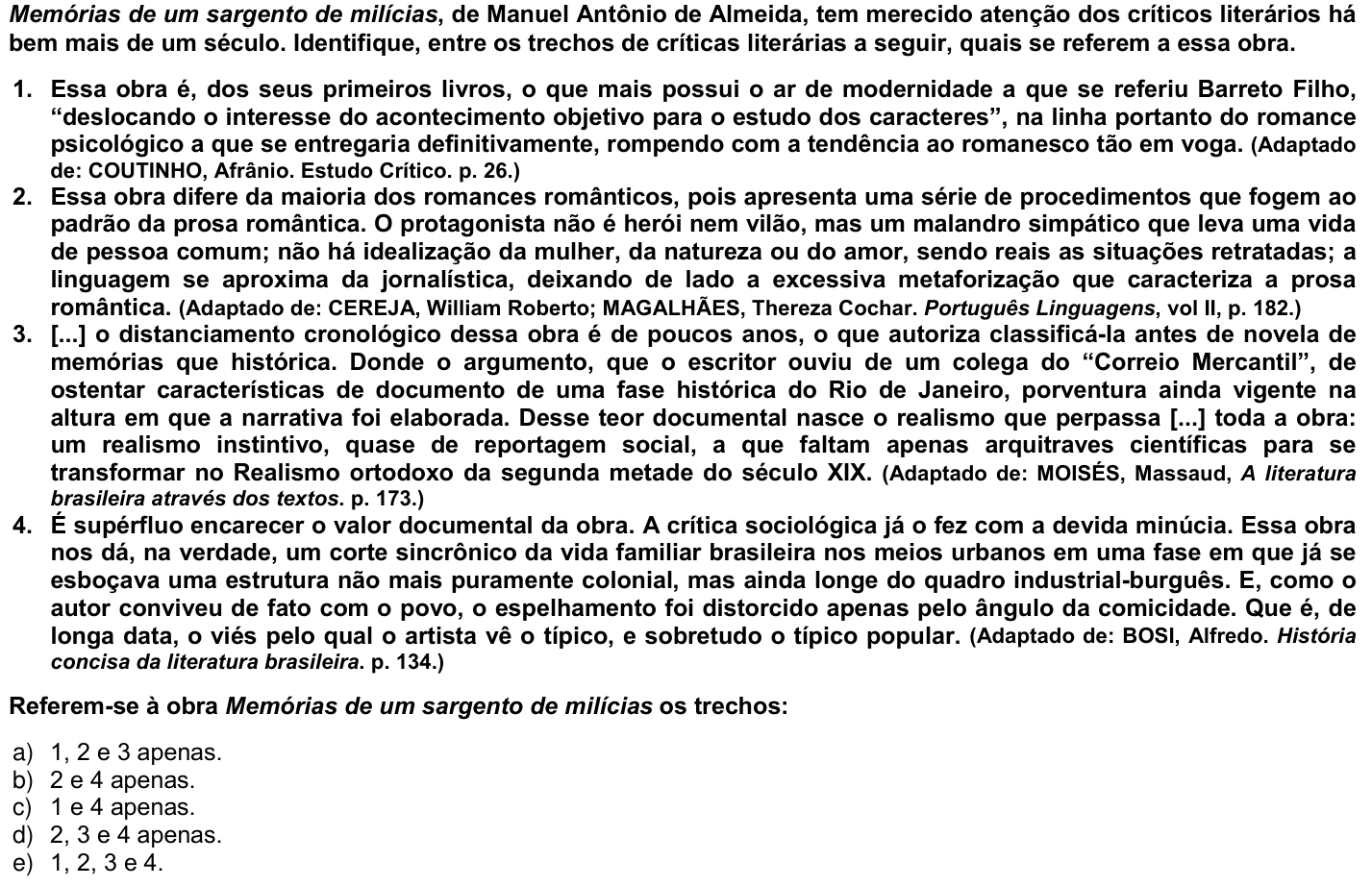 Questão 59 no caderno 1ª fase da UFPR 2009