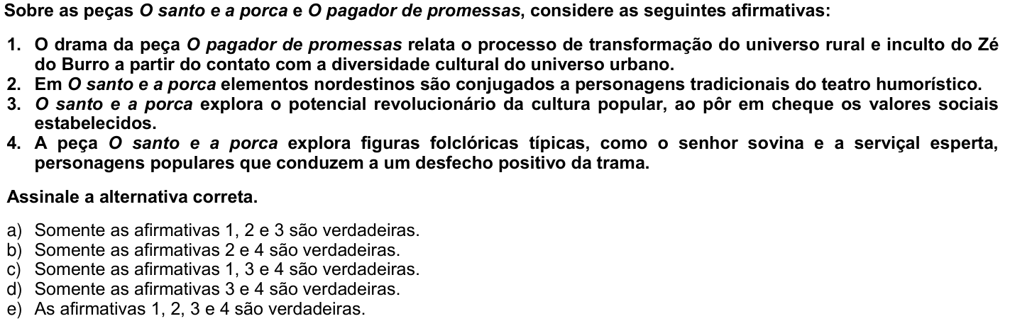 Questão 61 no caderno 1ª fase da UFPR 2009