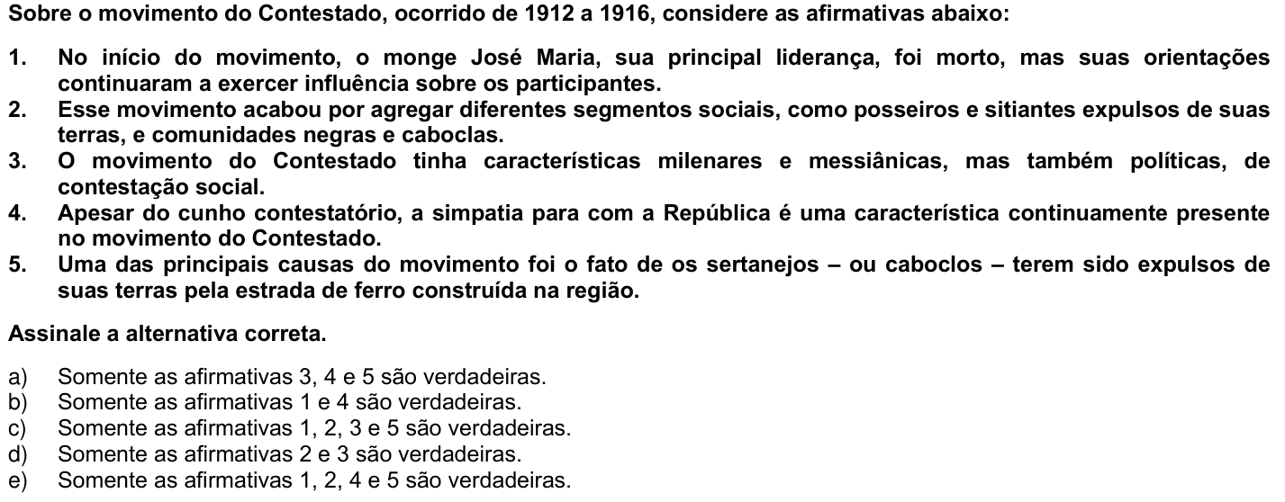 Questão 69 no caderno 1ª fase da UFPR 2009