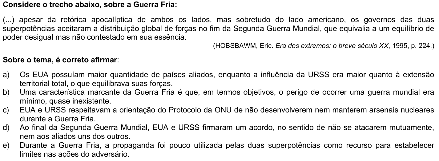 Questão 70 no caderno 1ª fase da UFPR 2009