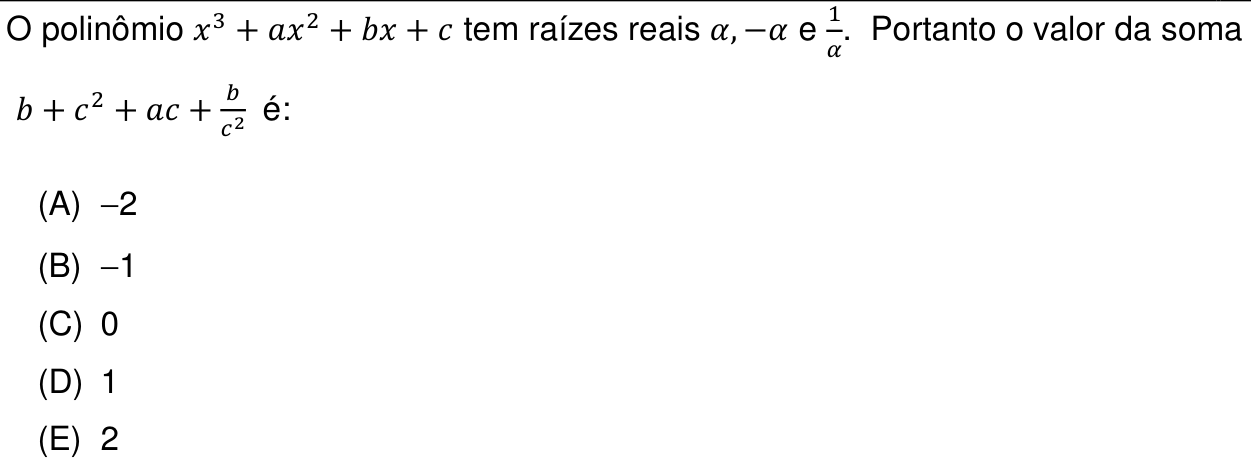 Questão 2 no caderno Prova objetiva do IME 2016