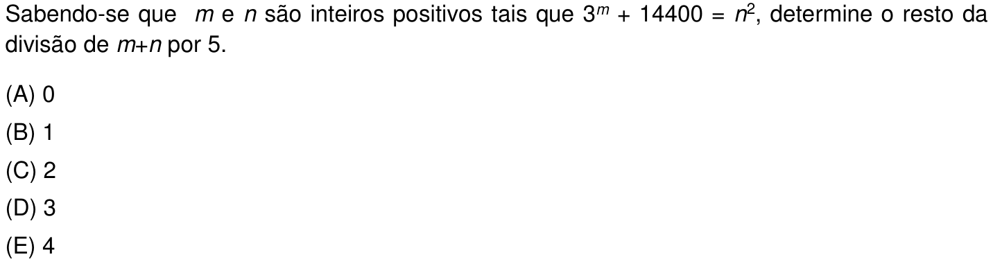 Questão 3 no caderno Prova objetiva do IME 2016