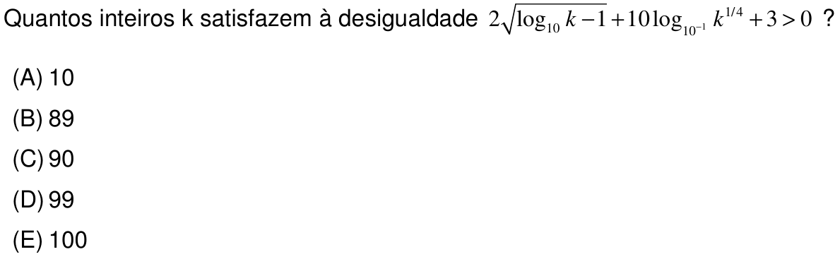 Questão 10 no caderno Prova objetiva do IME 2016