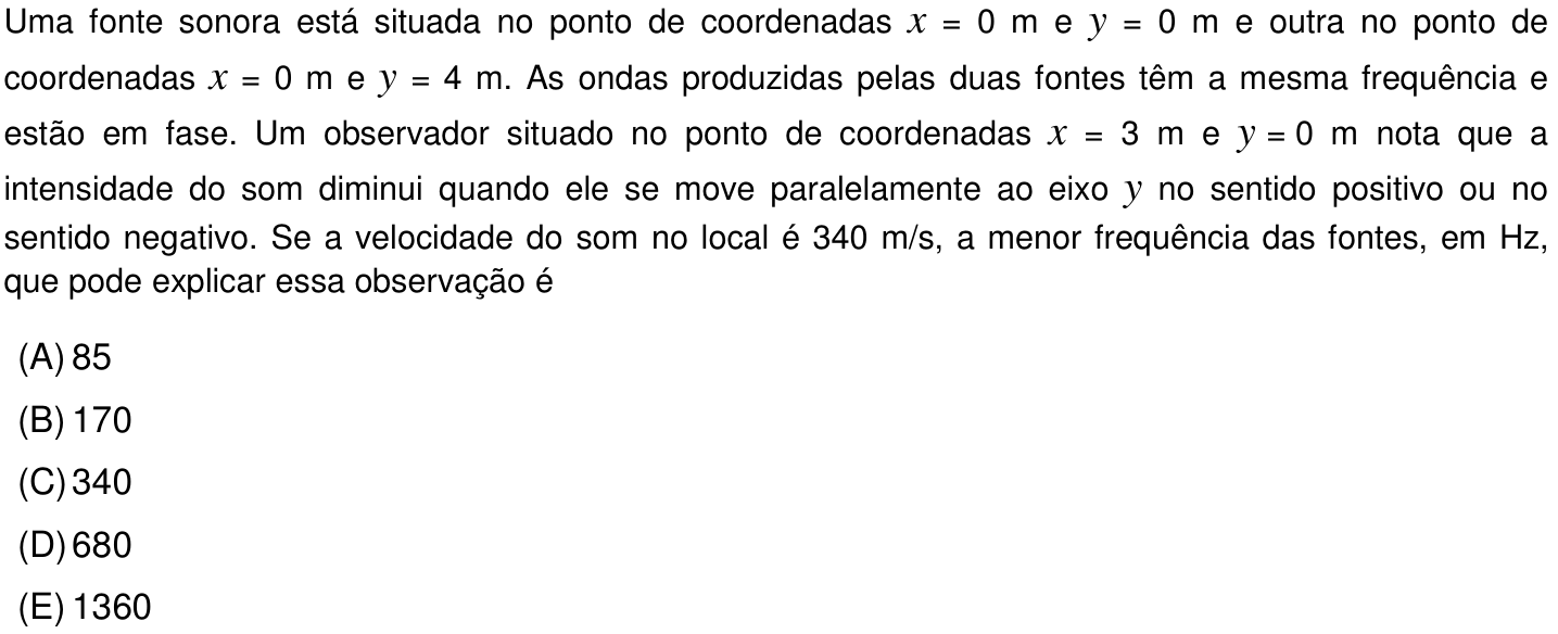 Questão 19 no caderno Prova objetiva do IME 2016