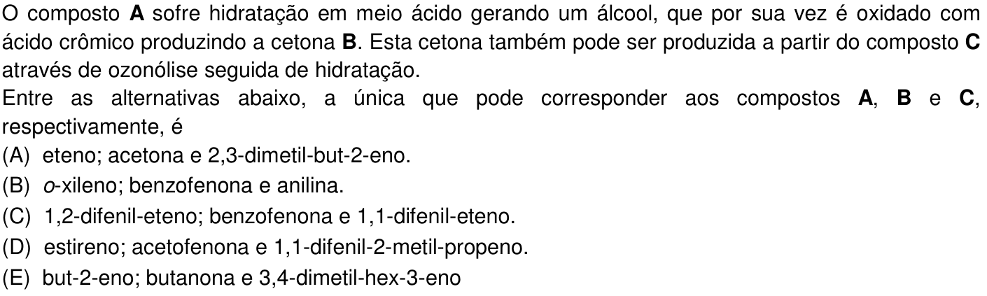 Questão 36 no caderno Prova objetiva do IME 2016