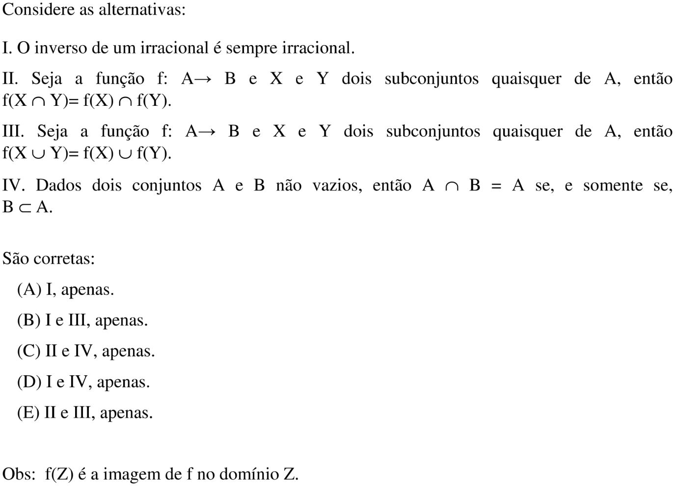 Questão 1 no caderno Prova objetiva do IME 2018