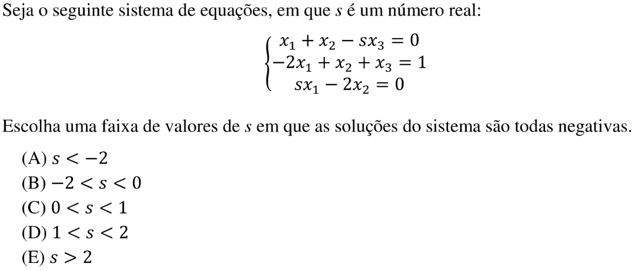 Questão 10 no caderno Prova objetiva do IME 2018