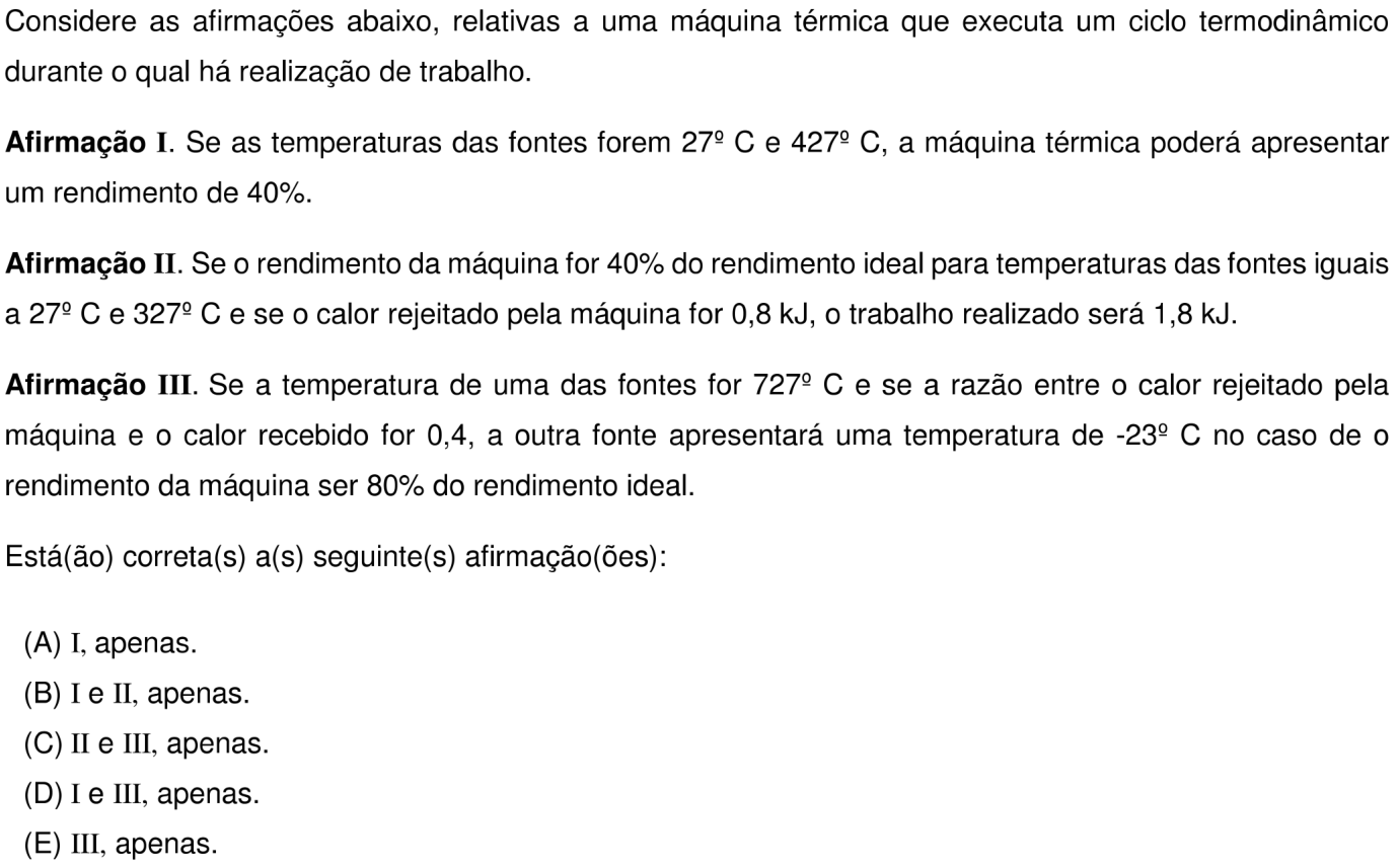 Questão 21 no caderno Prova objetiva do IME 2018