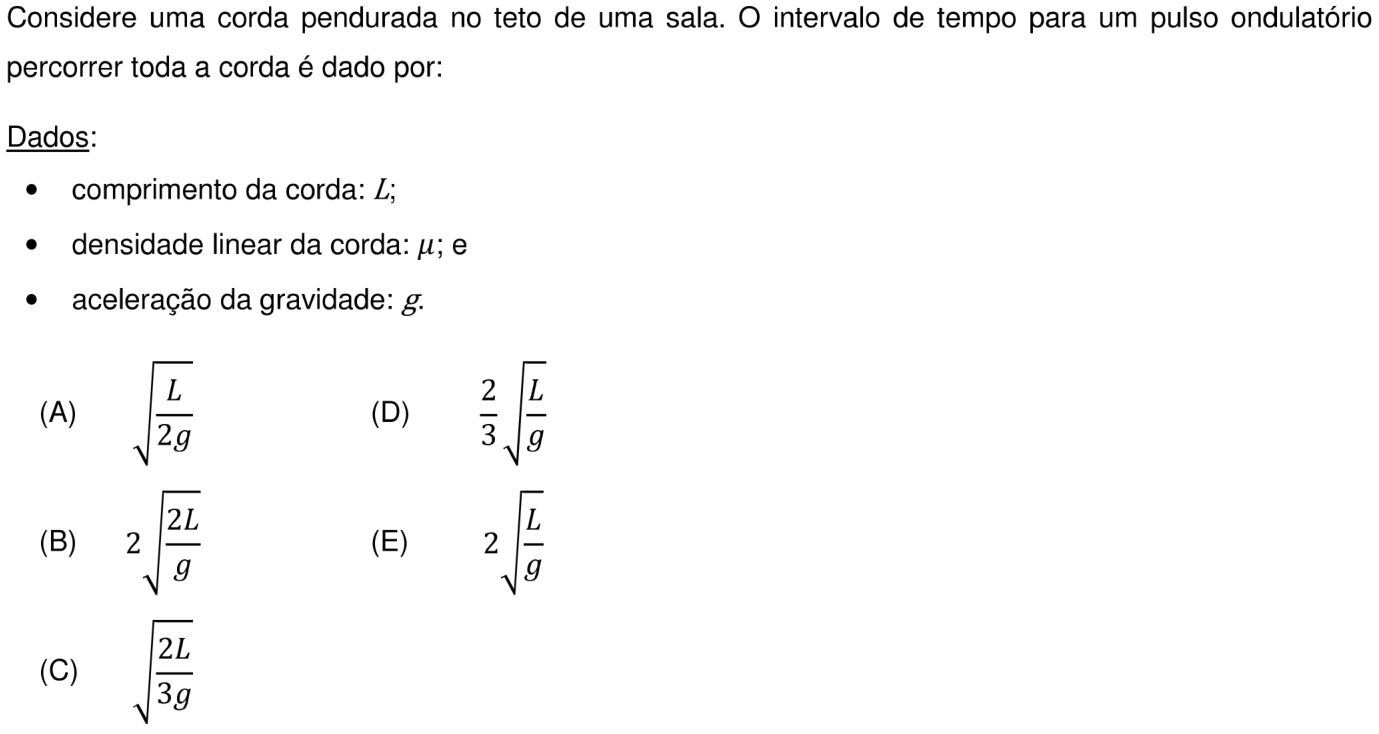 Questão 22 no caderno Prova objetiva do IME 2018