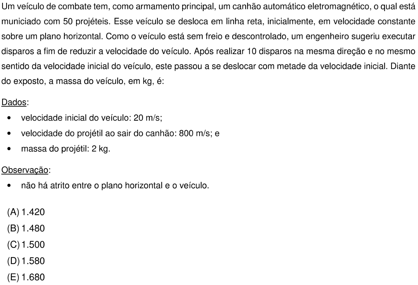 Questão 23 no caderno Prova objetiva do IME 2018