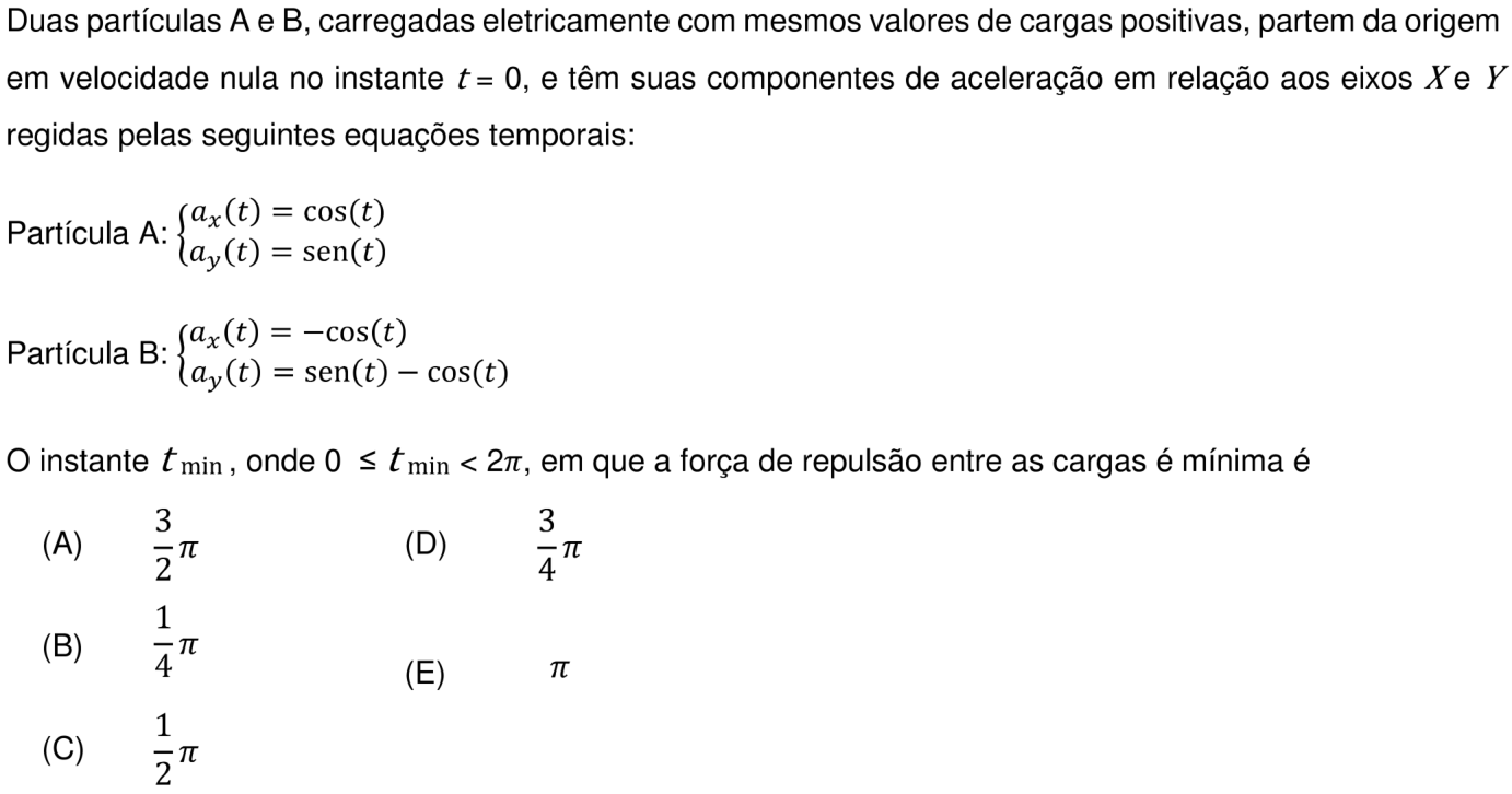 Questão 26 no caderno Prova objetiva do IME 2018