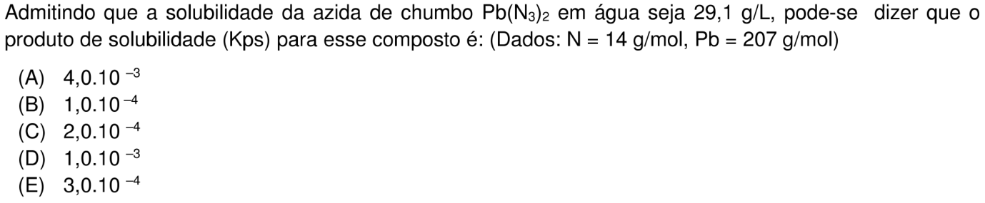 Questão 31 no caderno Prova objetiva do IME 2018