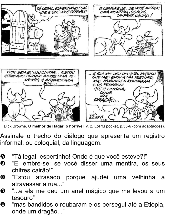 Questão 14 no caderno Amarela do ENEM 2008