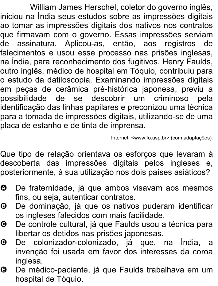 Questão 15 no caderno Amarela do ENEM 2008