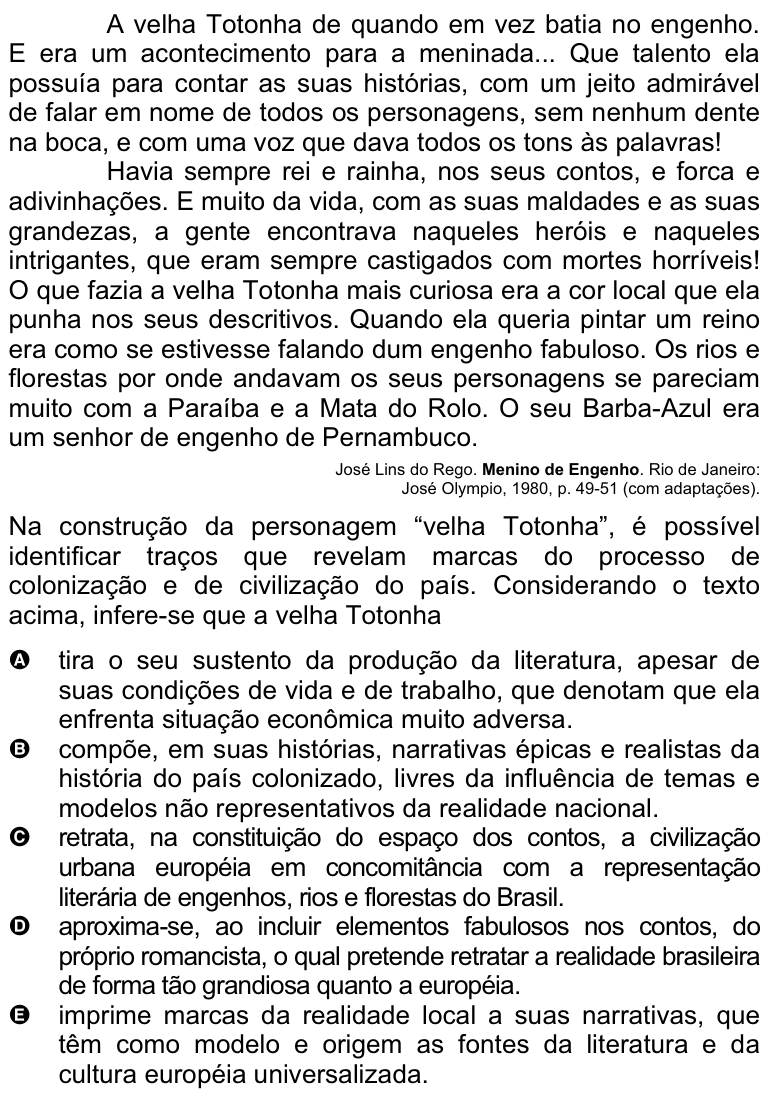 Questão 58 no caderno Amarela do ENEM 2008
