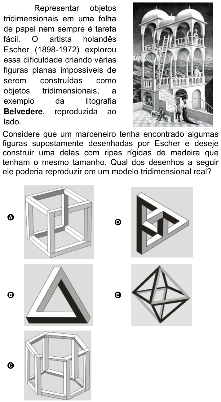 Questão 5 no caderno Amarela do ENEM 2007