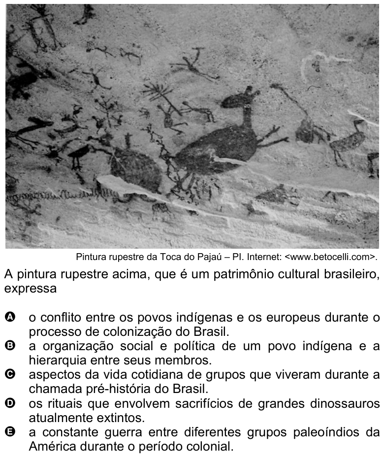 Questão 53 no caderno Amarela do ENEM 2007