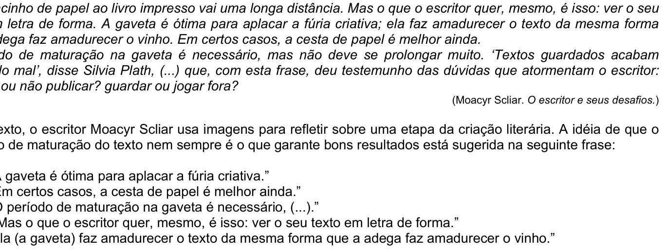 Questão 8 no caderno Amarela do ENEM 2003