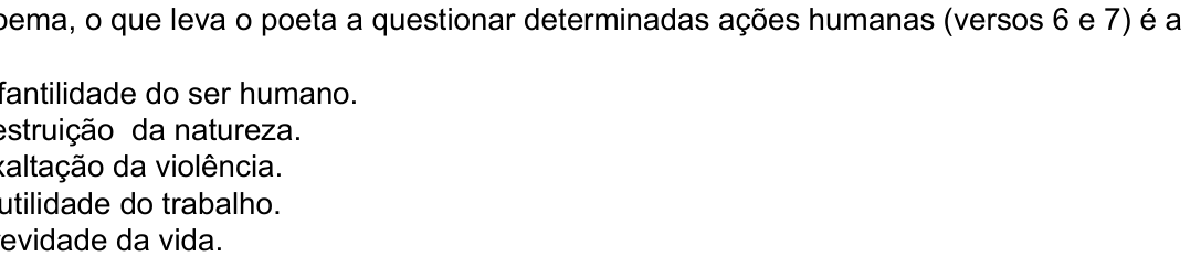 Questão 11 no caderno Amarela do ENEM 2003
