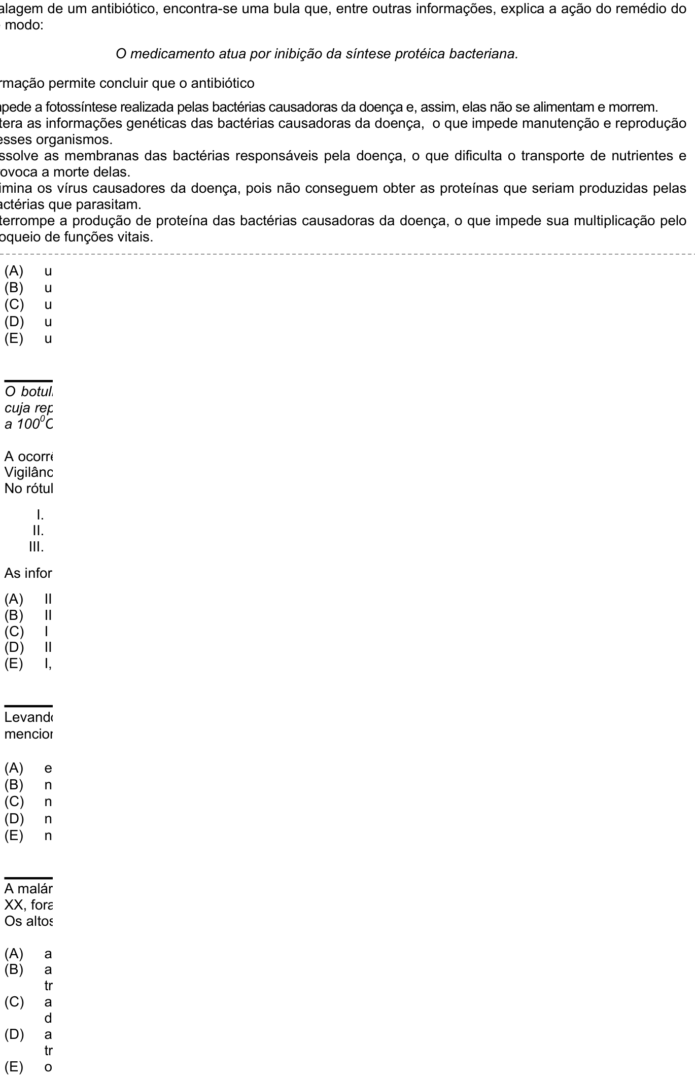 Questão 18 no caderno Amarela do ENEM 2003