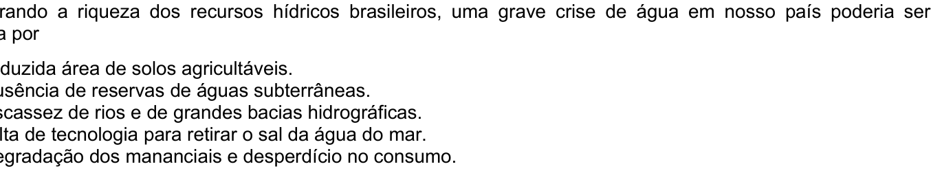 Questão 30 no caderno Amarela do ENEM 2003
