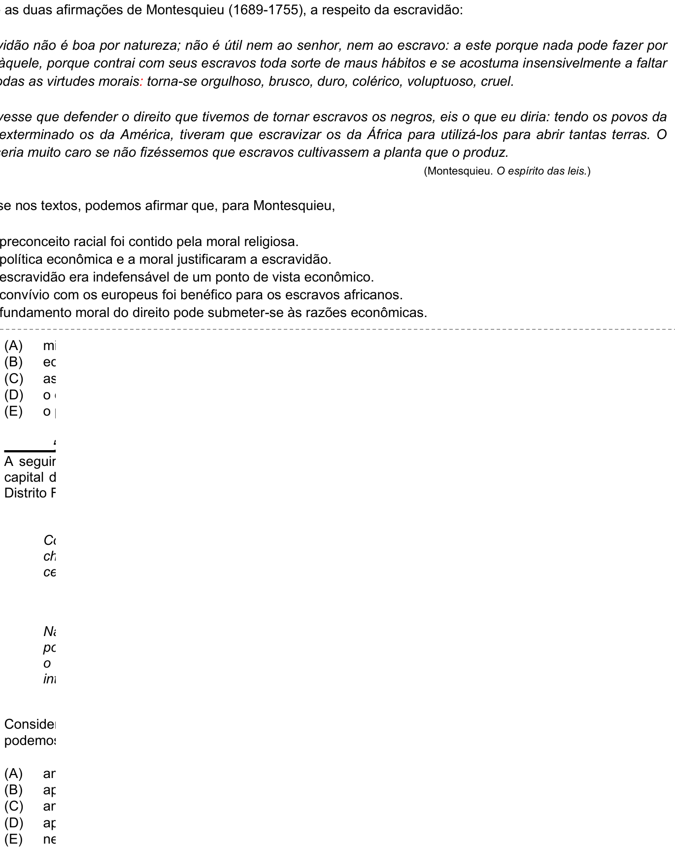 Questão 48 no caderno Amarela do ENEM 2003