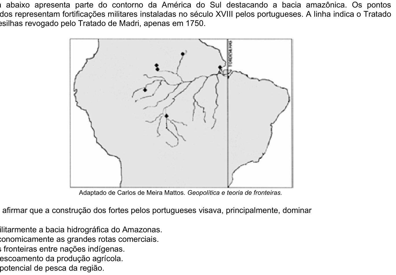 Questão 49 no caderno Amarela do ENEM 2003