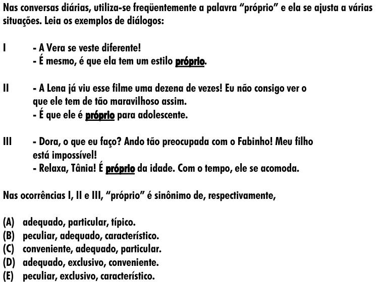 Questão 27 no caderno Amarela do ENEM 2001
