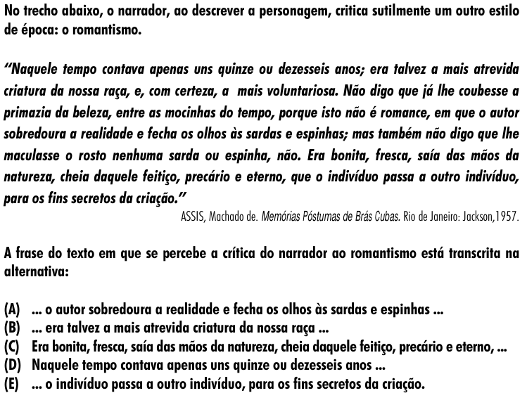 Questão 42 no caderno Amarela do ENEM 2001