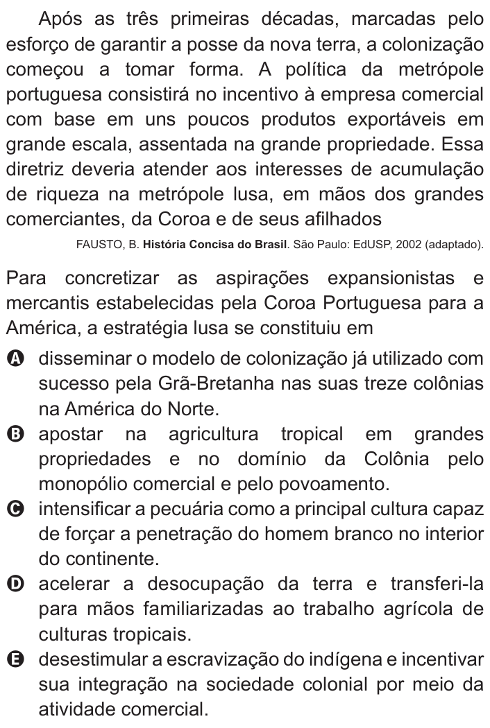 Questão 12 no caderno Branco do ENEM PPL 2011