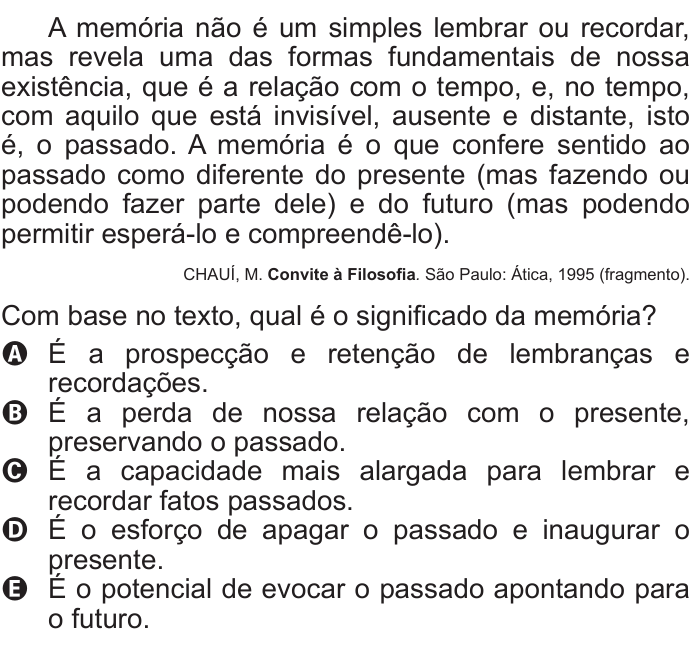Questão 13 no caderno Branco do ENEM PPL 2011