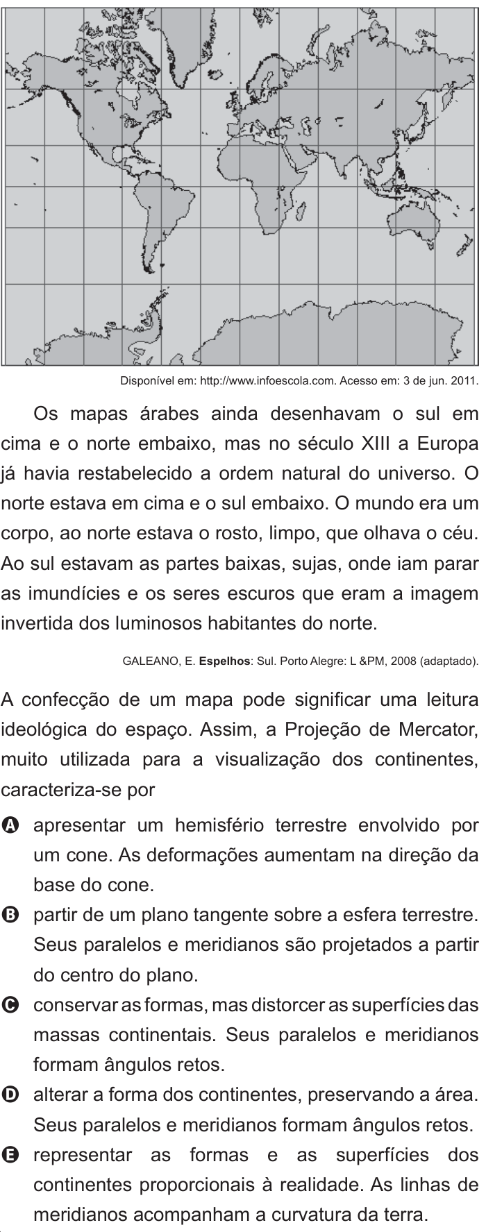Questão 17 no caderno Branco do ENEM PPL 2011