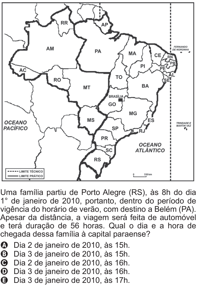 Questão 33 no caderno Branco do ENEM PPL 2011