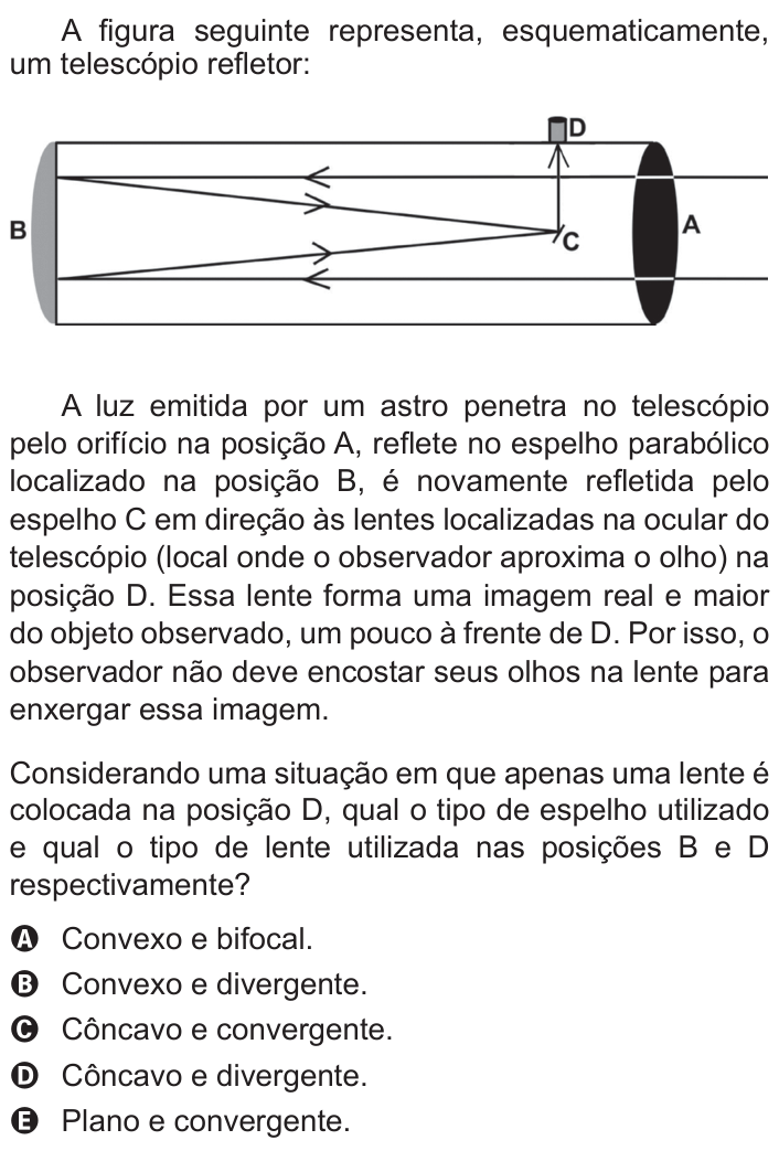 Questão 58 no caderno Branco do ENEM PPL 2011