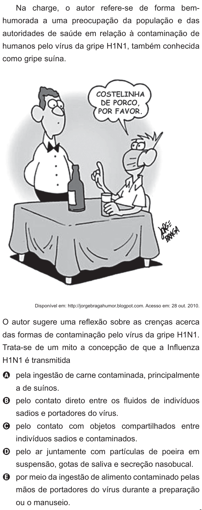 Questão 77 no caderno Branco do ENEM PPL 2011