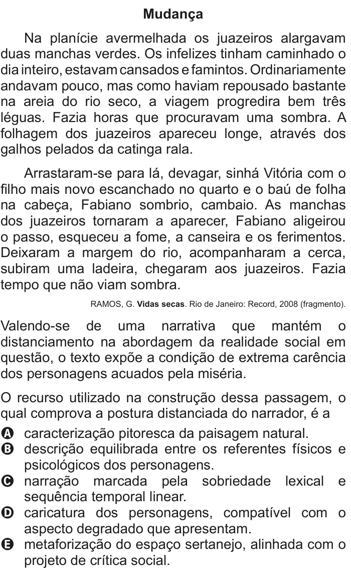 Questão 114 no caderno Cinza do ENEM PPL 2011