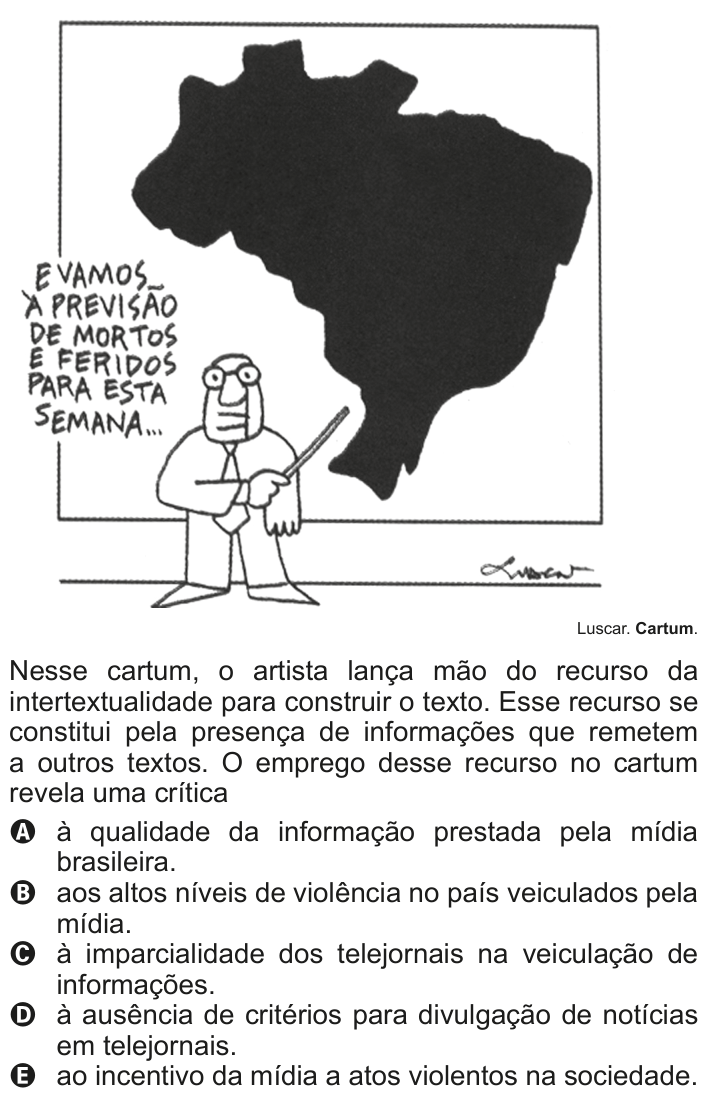 Questão 135 no caderno Cinza do ENEM PPL 2011
